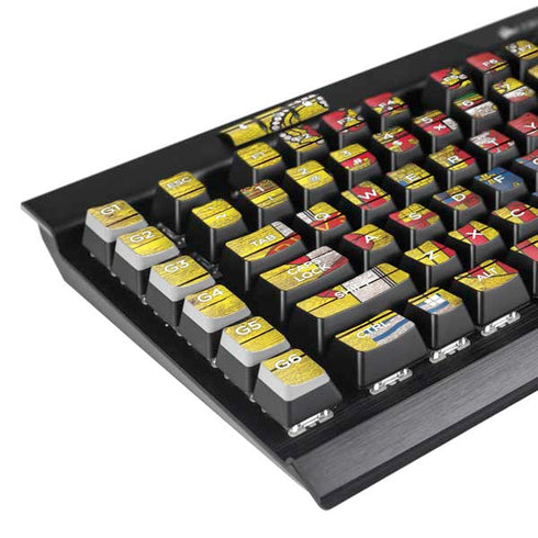Spain Flag Dark Wood K95 RGB PLATINUM Mechanical Gaming Keyboard Skin